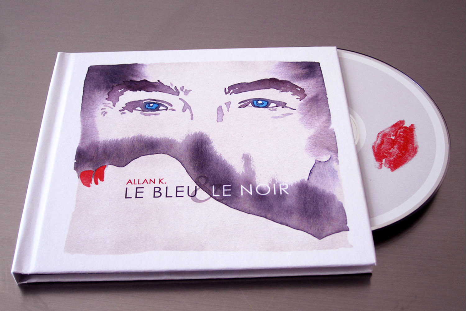 artwork digipack "Le bleu et le noir" by Allan K